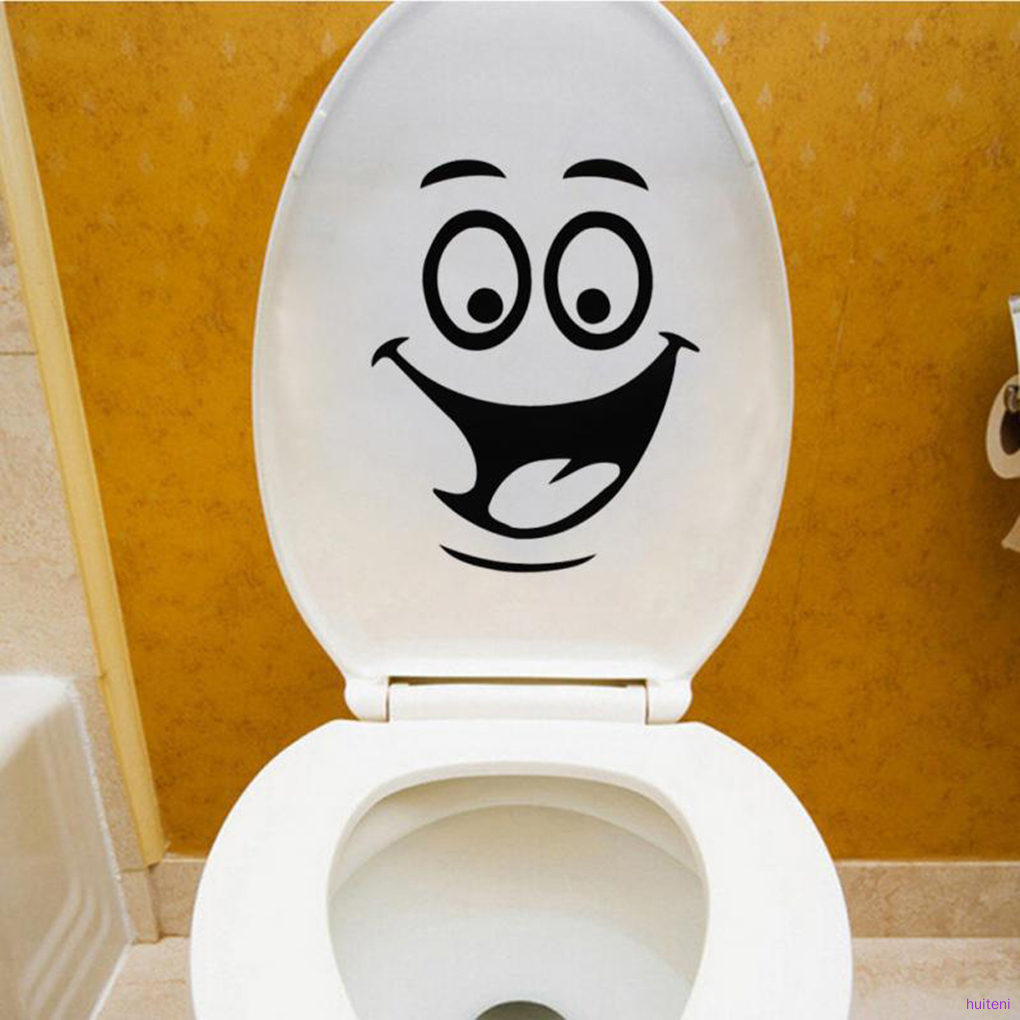 Sticker Dán Trang Trí Toilet Hình Mặt Cười Vui Nhộn