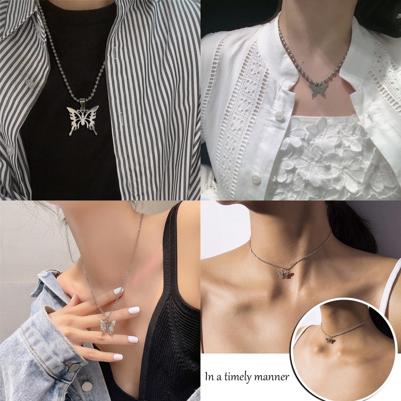 Dây chuyền mặt hình bướm ngọt ngào cho nữ 22014 HSU