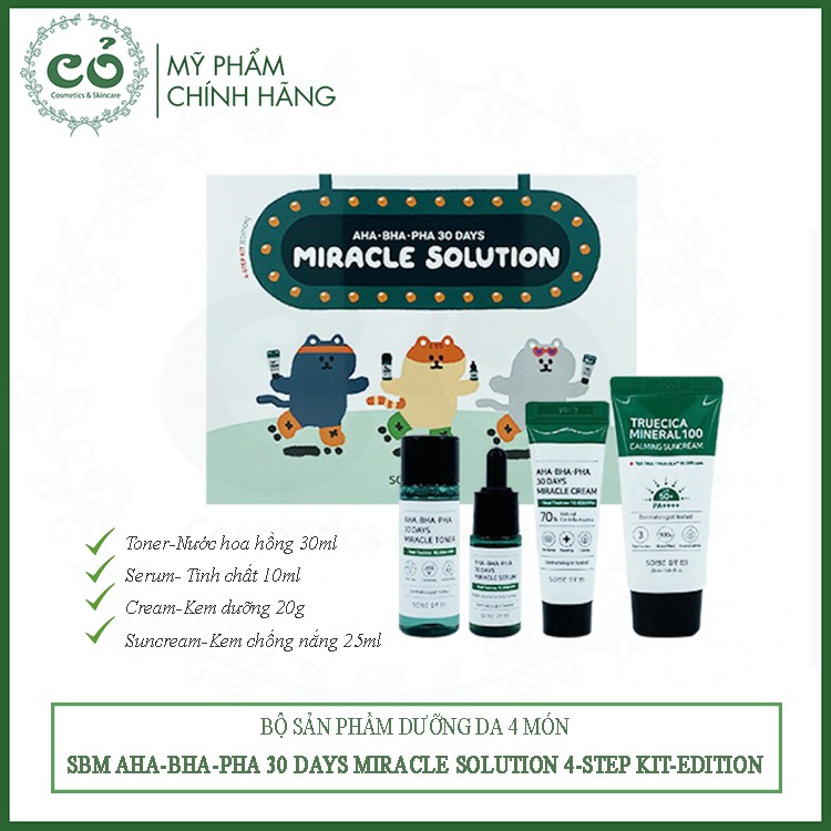 [Mã COS1904 giảm 8% đơn 300K] Bộ dưỡng da Some By Mi Miracle Travel Kit