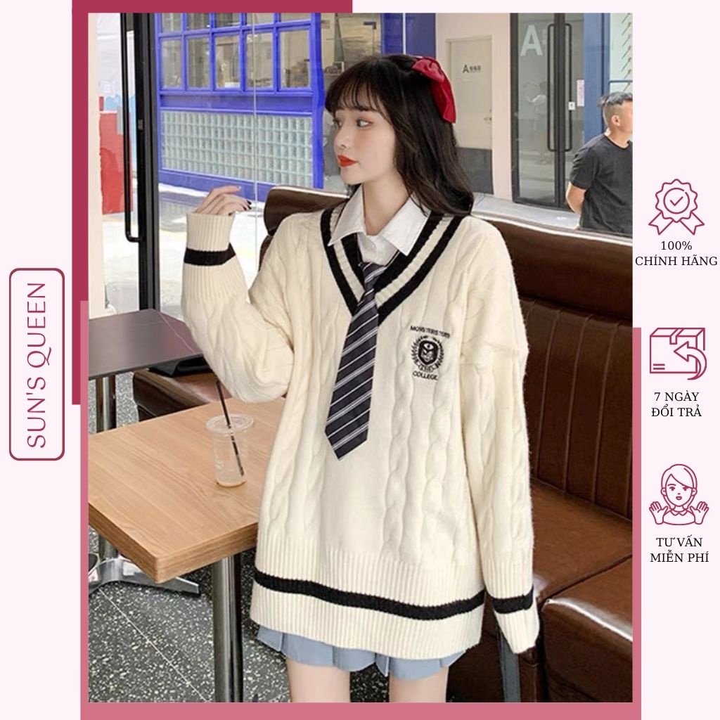 Áo len nữ phong cách Hàn Quốc trẻ trung, dễ thương