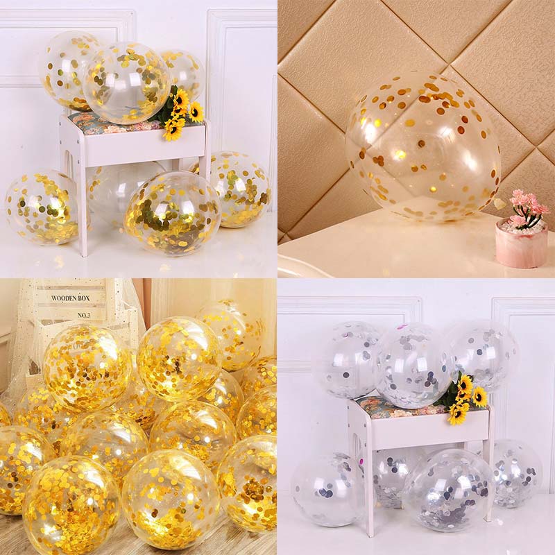 Set 5 bong bóng 12 inch nhiều màu sắc trang trí tiệc