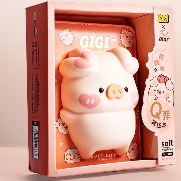 Sổ lưu niệm heo Piggy- Sổ viết tay- Sỏ notebook kèm thú dẻo xả stress tại Nguyễn Gia group Cao Đạt Quận 5