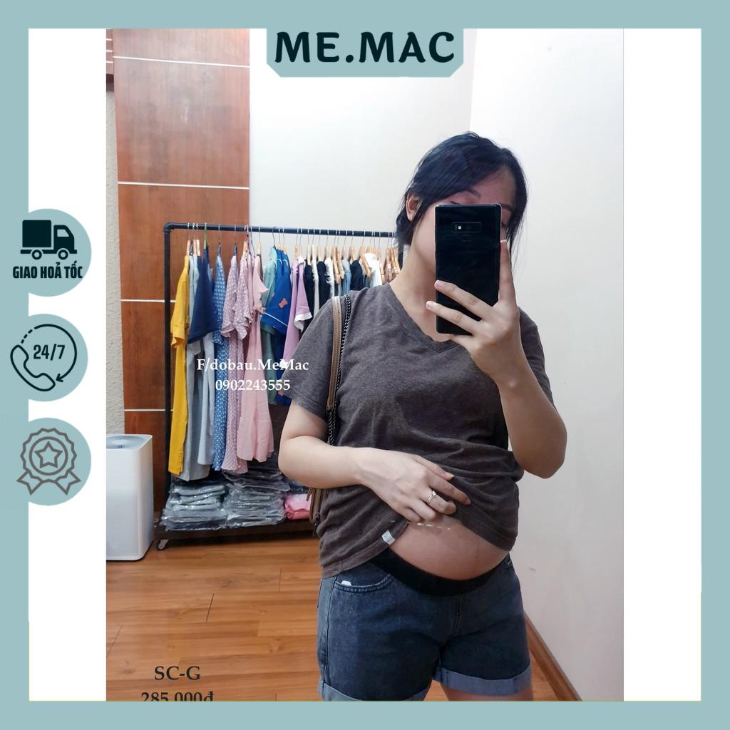 Quần đùi bà bầu cạp chéo hàng QCCC kiểu dáng Hàn Quốc trẻ trung hàng loại 1 HÌNH TỰ CHỤP, ĐỒ BẦU ME.MAC
