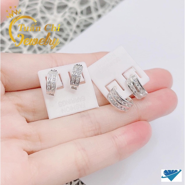 Khuyên Tai Nữ Bạc Ta Kiểu Dáng Bấm Tròn Đơn Giản, Phù Hợp Mọi Lứa Tuổi, Bông Tai Trẻ Em