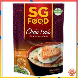 Cháo tươi SG Food vị Cá hồi đậu hà lan 270g (12M+)