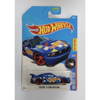 Xe mô hình tỉ lệ 1:64 hot wheels t-16 custom '12 ford mustang race team