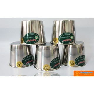 Combo 10 ly làm đá inox 304 size 8 cm