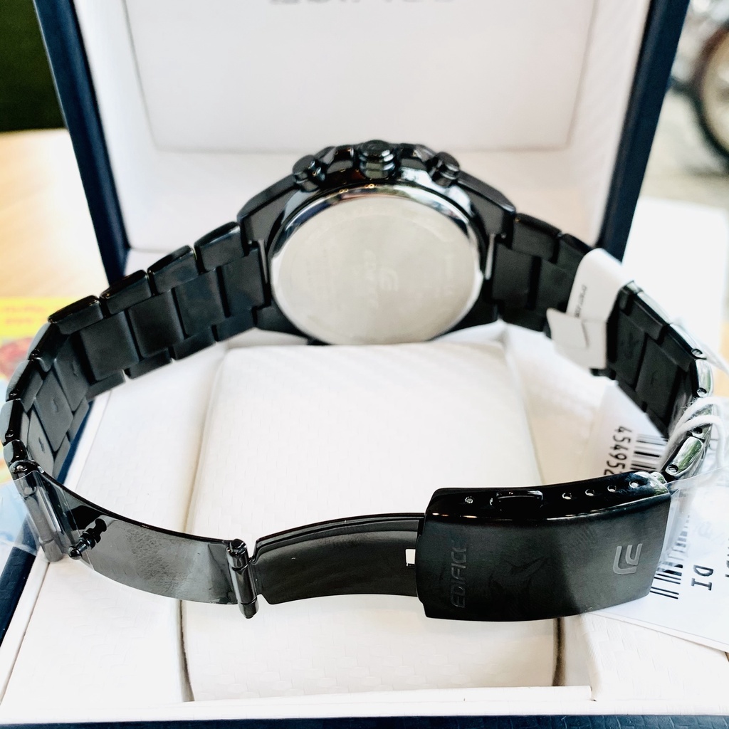 Đồng hồ Nam Casio Edifice ECB 10DC-1A Dây thép mạ ion đen Kết nối blutooth điện thoại - Chống nước 100m Bảo hành 5 năm