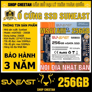 Ổ cứng SSD mSATAIII SunEast 256GB nội địa Nhật Bản CHÍNH HÃNG Bảo hành 3 năm mSata3 SSD chính hãng thumbnail