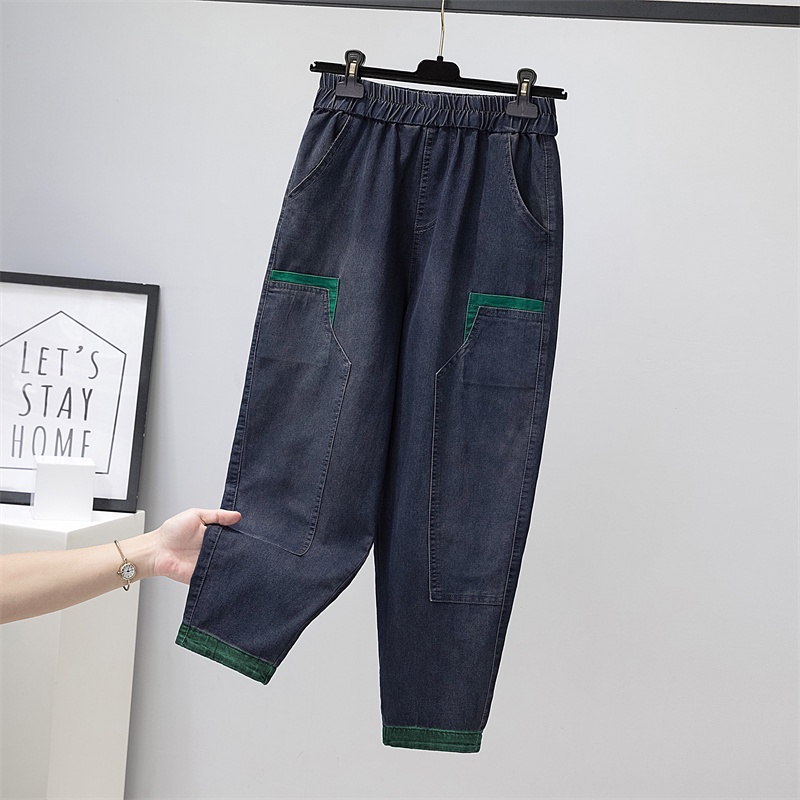 Quần jeans nữ cạp thun, quần bò nữ Baggy Hàn Quốc, chất Demin bền đẹp tôn dáng QS38 | BigBuy360 - bigbuy360.vn