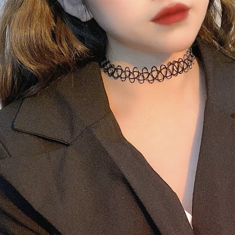 Vòng Cổ choker Thiết Kế Đơn Giản Màu Đen Thời Trang Cho Nữ