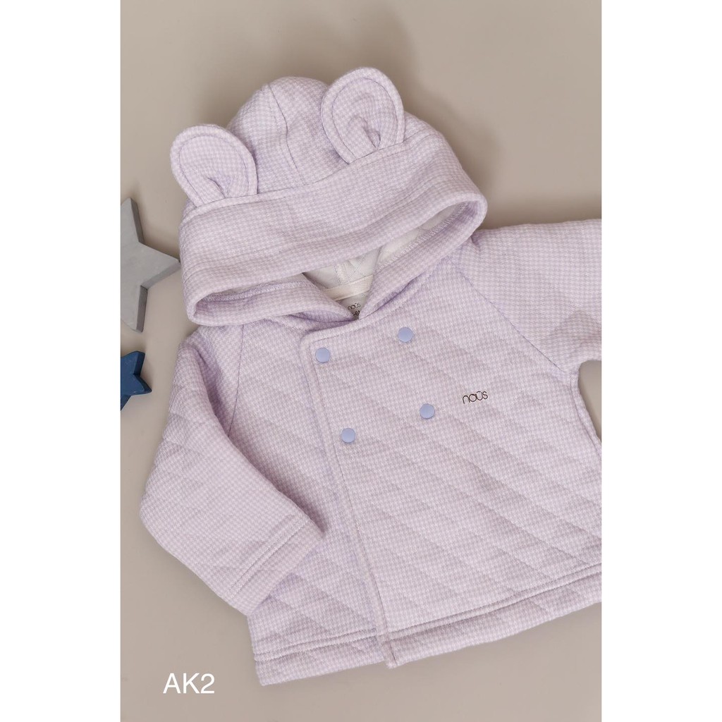 Nous áo khoác mũ gấu