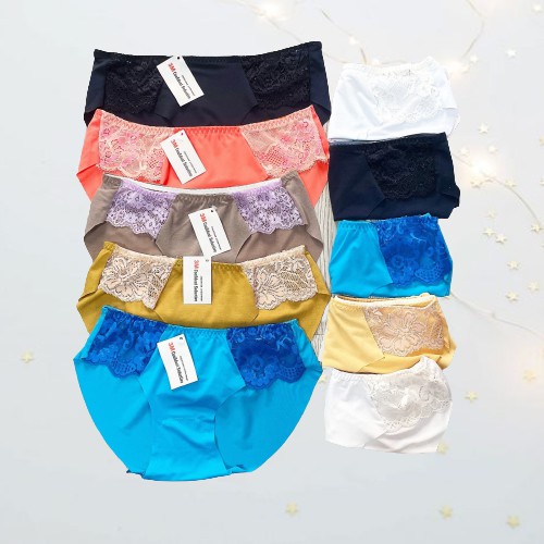 [Xã hàng] Quần lót nữ ôm mông phối ren mềm mịn | Quần sịp cotton nữ 3M | BigBuy360 - bigbuy360.vn