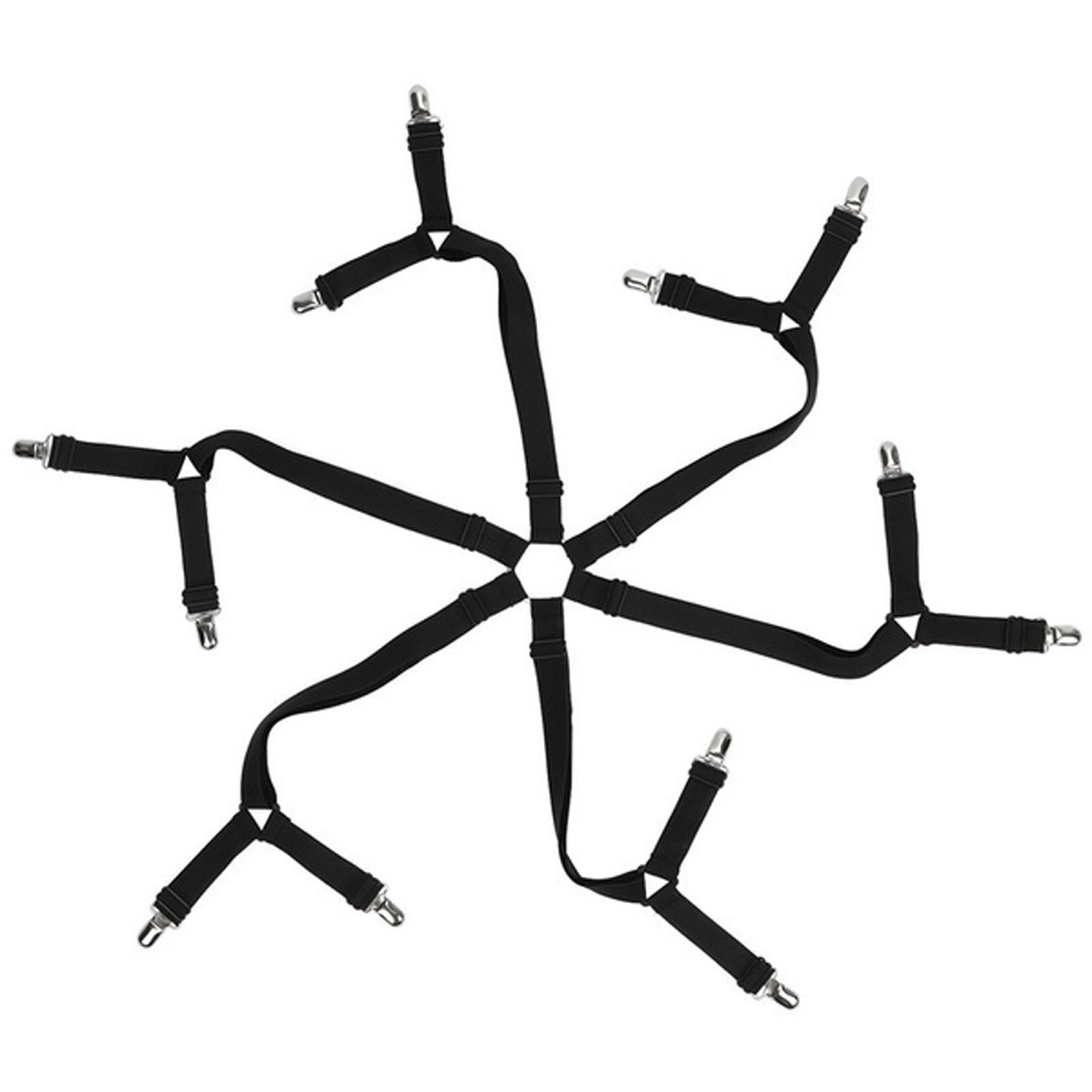 Dây Đai Cố Định Ga Giường 6 Mặt Chống Trượt Co Giãn 3 Chiều