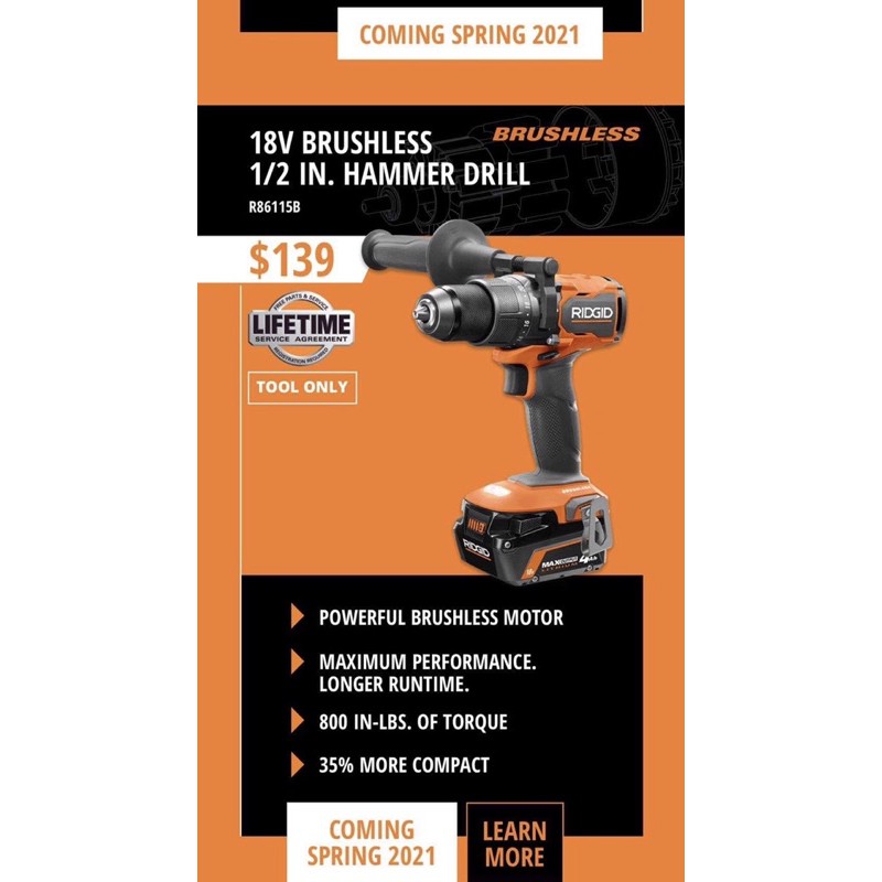 Thân máy khoan ridgid r86115 18v mới 100%