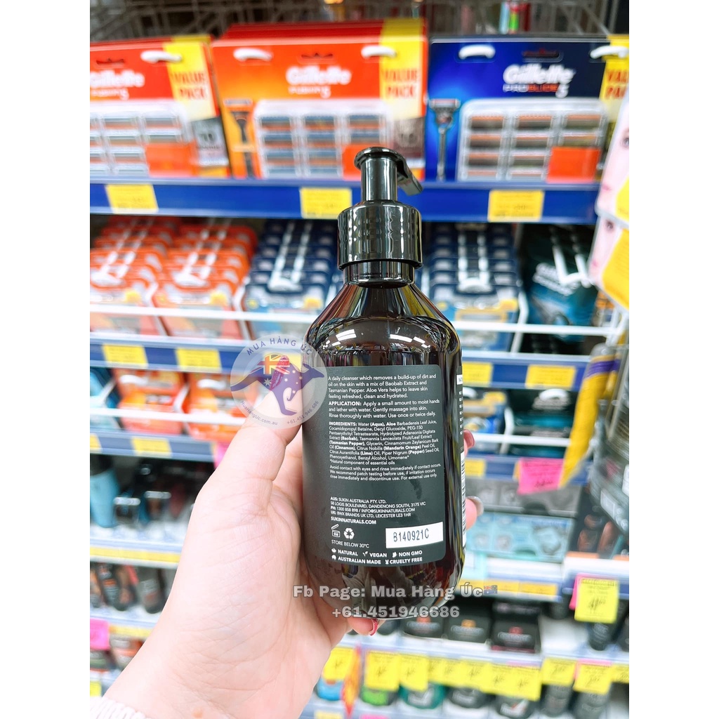 Sữa rửa mặt cho nam Sukin For Men Facial Cleanser 225ml