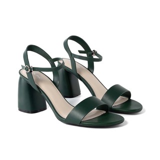 Giày sandal gót thô quai ngang Zara 0603
