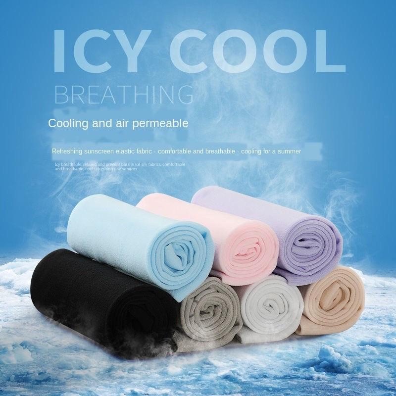 Ống Tay Áo Chống Tia UV Bằng Lụa Lạnh Không Đường May Điều Chỉnh Được Aqua X