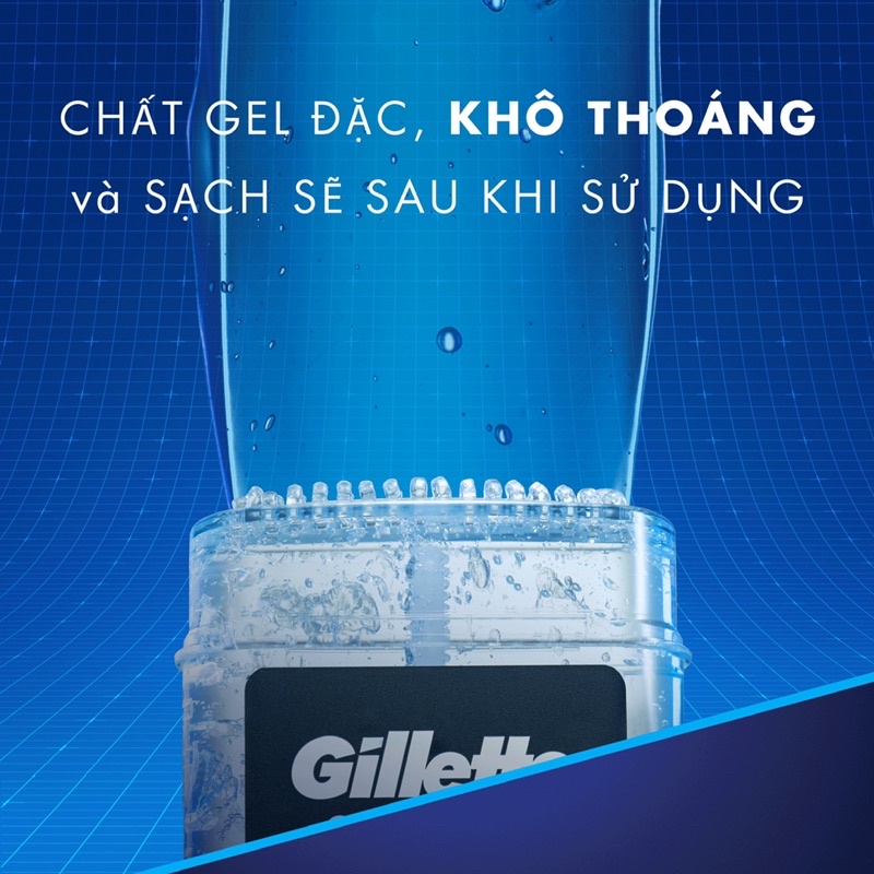 Lăn khử mùi nam Gillette Clear Gel 107g Sport Active , 5X Clase Mundial