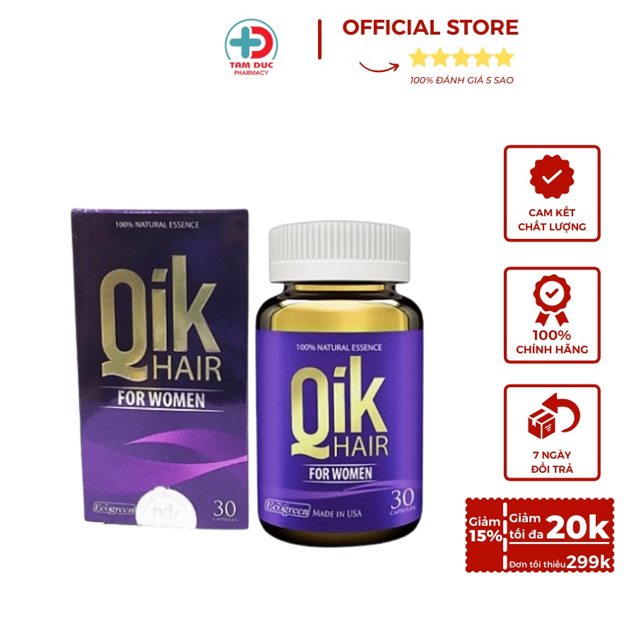 Qik Hair For Women  - Hỗ trợ ngăn ngừa rụng tóc và giúp tóc mọc nhanh ở nữ giới