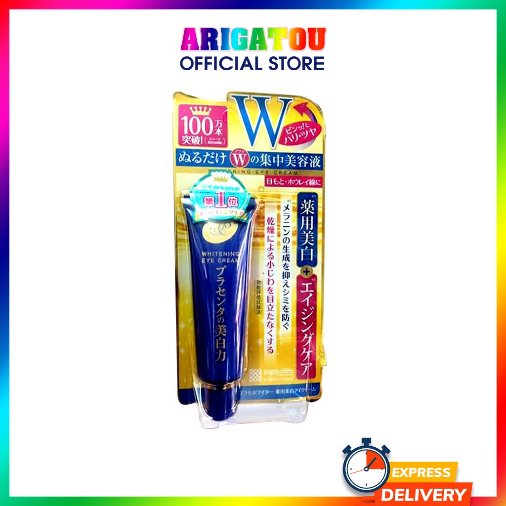 Kem Ngừa Thâm Mắt Meishoku Whitening Eye Cream 30g Nhật Bản - Giảm Thâm Mắt, Mờ Vết Nhăn