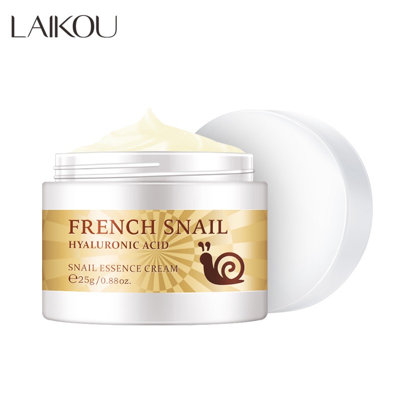 LAIKOU Snail Essence Cream Kem dưỡng da mặt Hyaluronic Acid Repair Moisturizer 25g