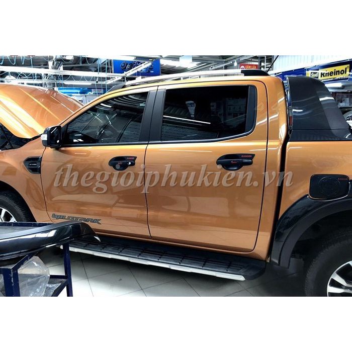 Bộ ốp tay nắm - hõm cửa xe Ford Ranger - nhựa ABS đen(hàng cao cấp)