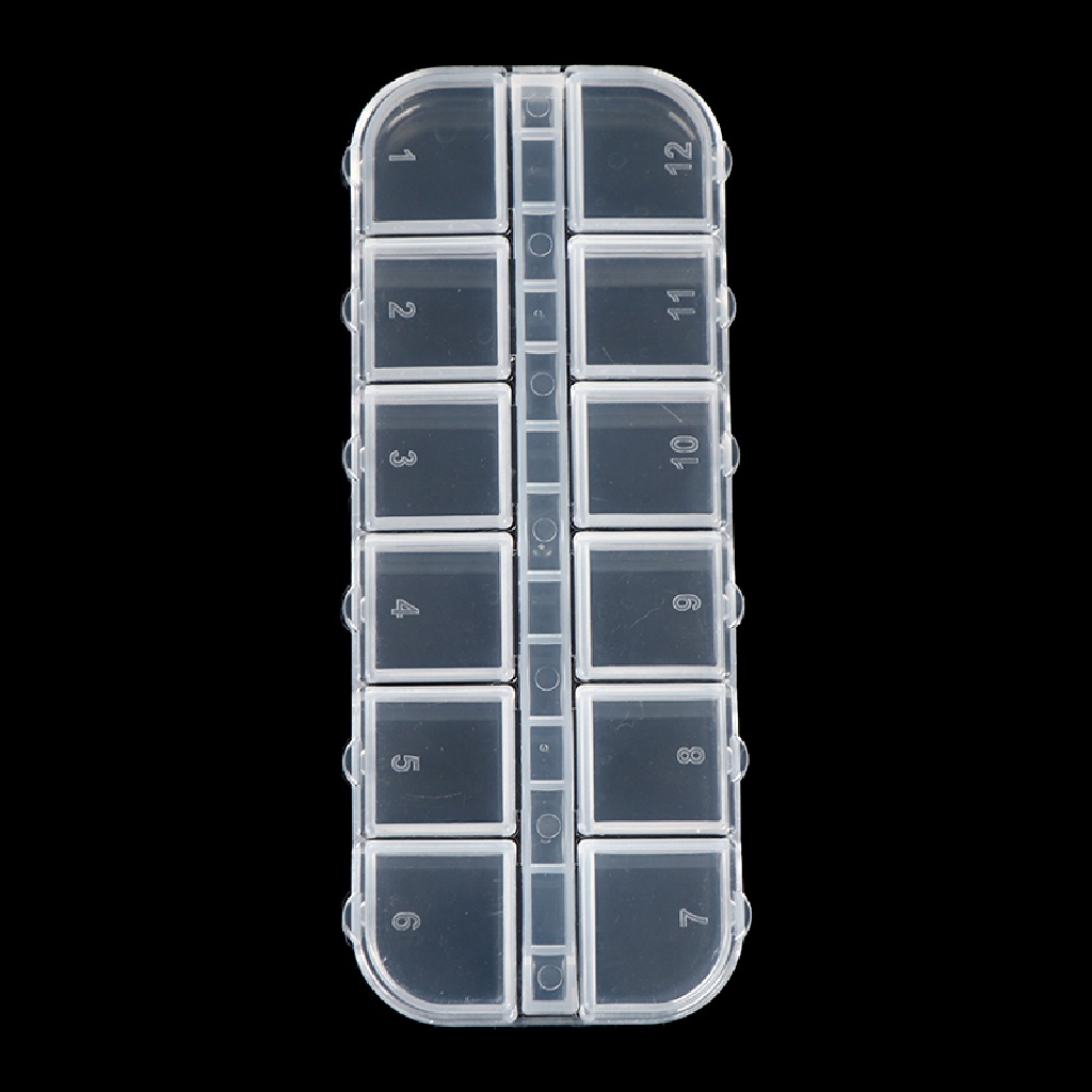 1 Hộp Nhựa 12 Ngăn Đựng Vật Dụng Làm Móng Nghệ Thuật