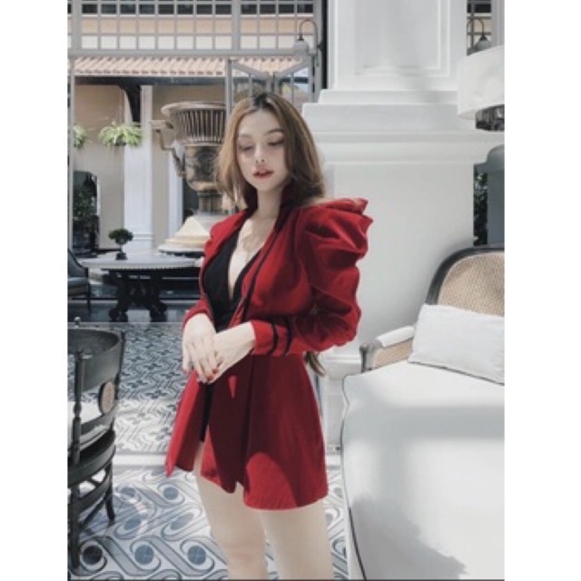 Sét 2 Món Blazer Nhung Kiểu Bá Tước &Jum Short