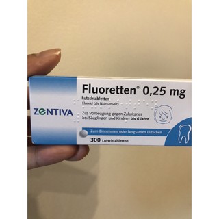 Fluoretten 0.25mg viên ngậm chống sâu răng của Đức