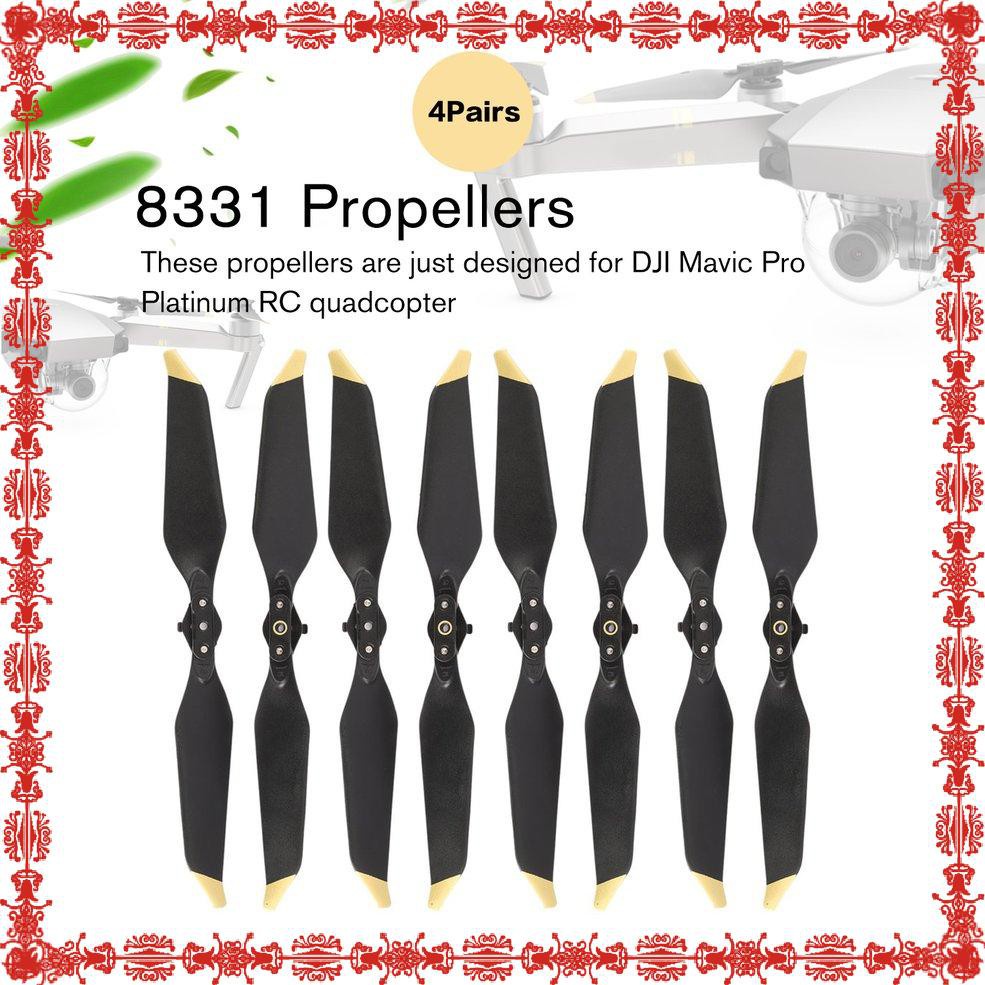 4 Pairs Low-Noise Quick-Release 8331 Propellers for DJI Pro Platinum Mavic[\(^o^)/~]