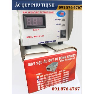 Máy sạc ắc quy tự động Hames 12V-100Ah HM-1210 LCD (công nghệ Nhật Bản)