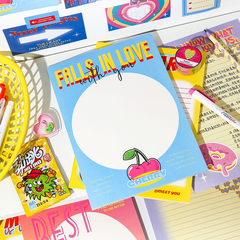 Imoda Set 25 Tấm Đệm Giấy Viết Lời Nhắn Phong Cách Ins Hàn Quốc