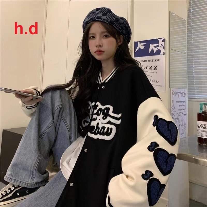 Áo khoác bomber Jacket nam nữ HAU Hàng loại 1 cá tính Trend 2022 phong cách Hàn QuốcChất nỉ vs gió chống nắng