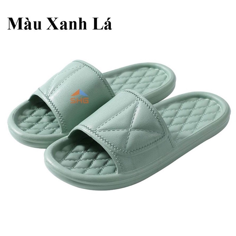 DÉP CAO SU NGUYÊN KHỐI MANG TRONG NHÀ, CHẤT LIỆU MỀM ÊM CHÂN, HỌA TIẾT GIẢ CHỈ MAY DẤU X, SIZE NỮ