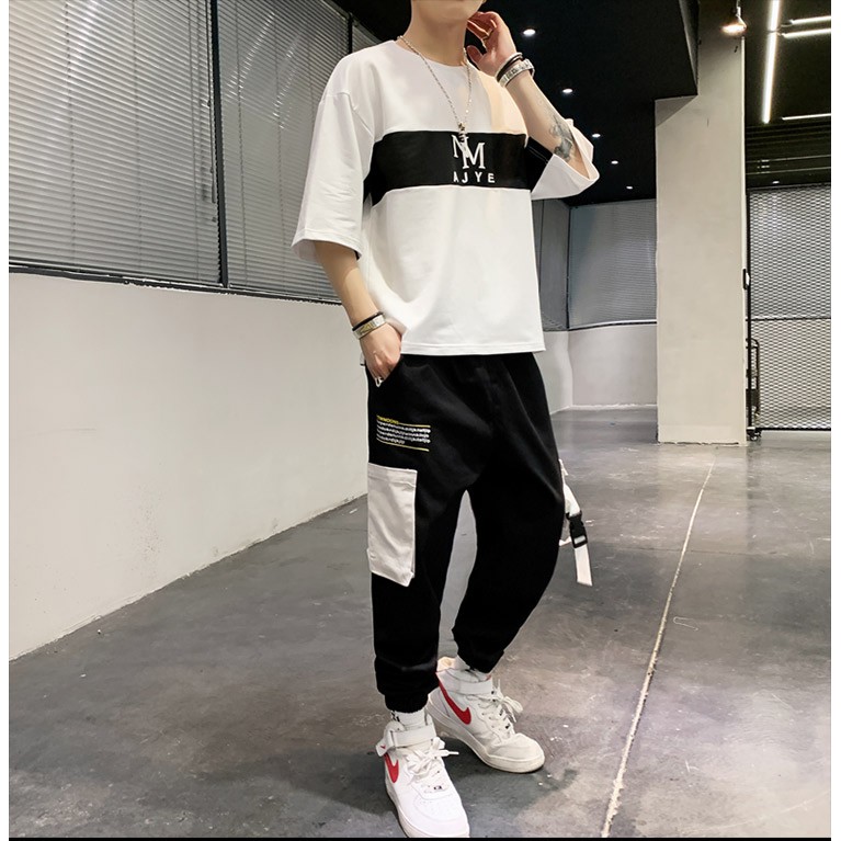 Bộ Đồ Thun Nam Thể Thao Ngắn Tay In Hình NM AJYE Kết Hợp Quần Jogger Túi Hộp Phối Dây SEPTEMBERGIRL1989 SET NAM 90000108 | BigBuy360 - bigbuy360.vn