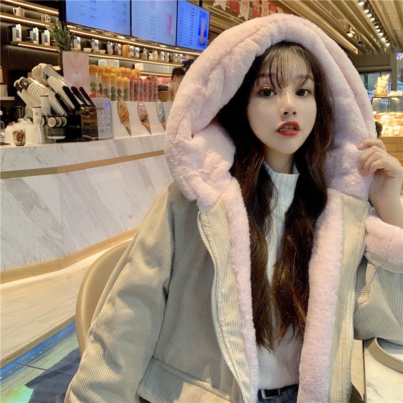 A0006 - Áo khoác vải nhung nữ, mùa đông mặc bao ấm áp | BigBuy360 - bigbuy360.vn