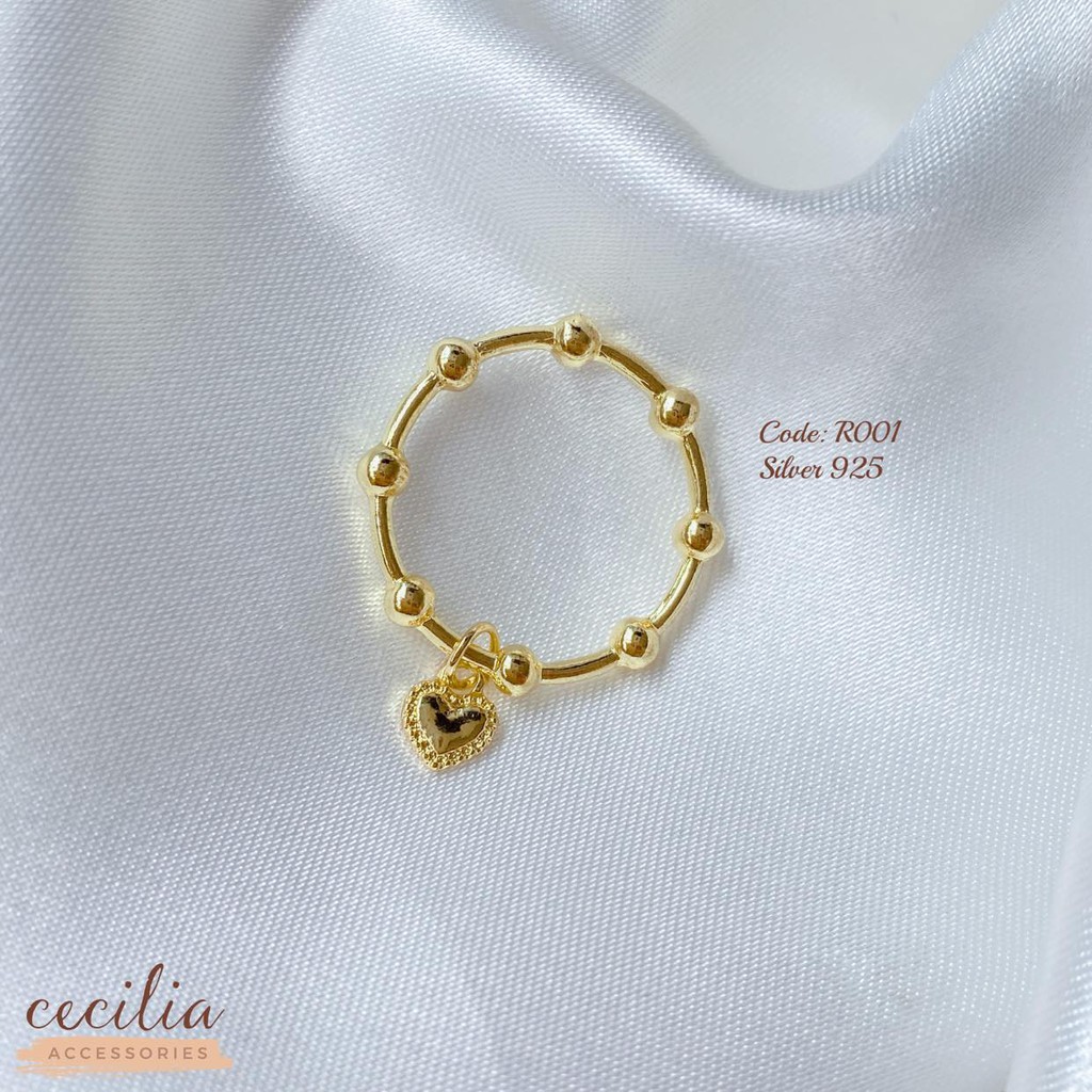 Nhẫn vàng trái tim công chúa R001