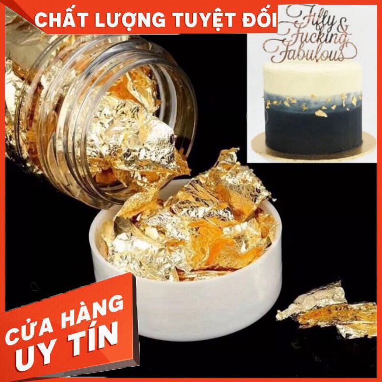 [Hàng Kiểm Định] Lá dát vàng khiến cho bánh - lá vàng thực phẩm Hàng ý Giá Sỉ