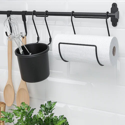 Thanh treo bếp đen HULTARP 80 cm