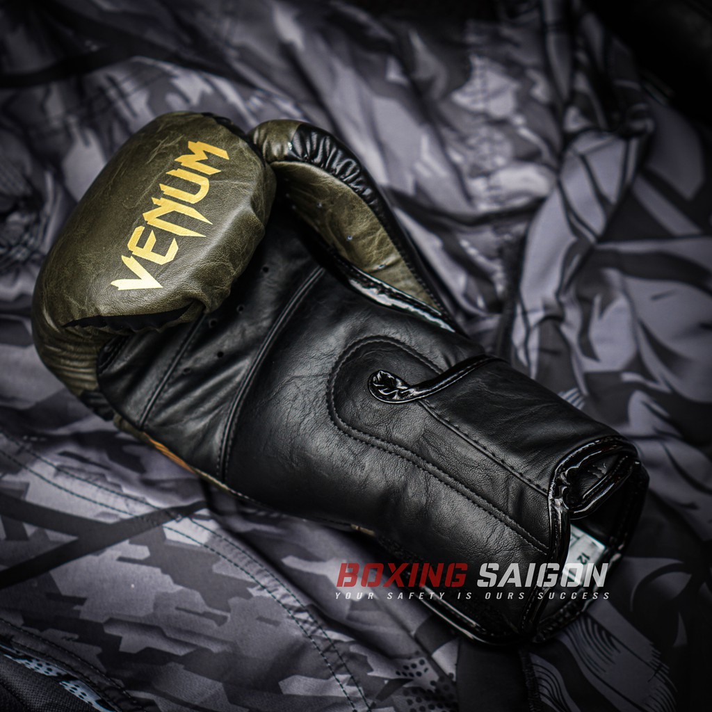 Găng tay boxing Venum Impact - Khaki/Gold