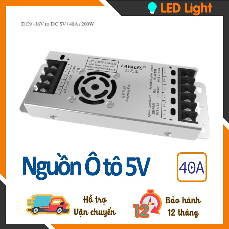 Nguồn Ô  Tô 5V 40A Lavalee