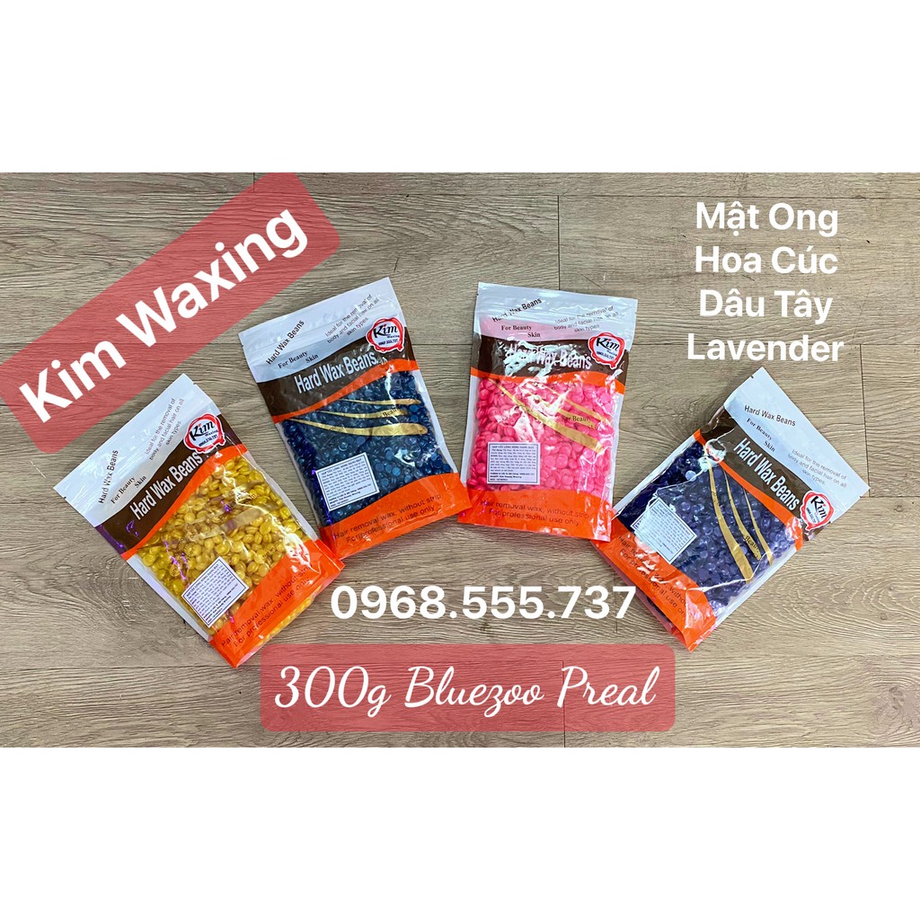 300g SÁP WAX LÔNG Hard wax beans BLUEZOO KẾT HỢP THÊM BỘT NGỌC TRAI VÀ DẦU CỌ Ánh nhũ