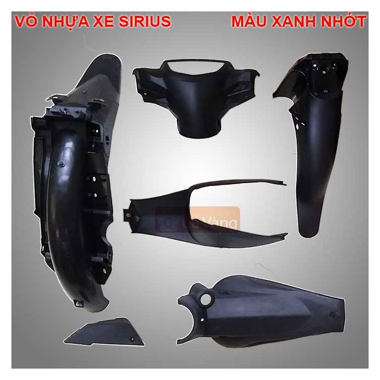 Vỏ nhựa xe máy Yamaha Sirius- nhựa TRẮNG CAO CẤP màu XANH NHỚT