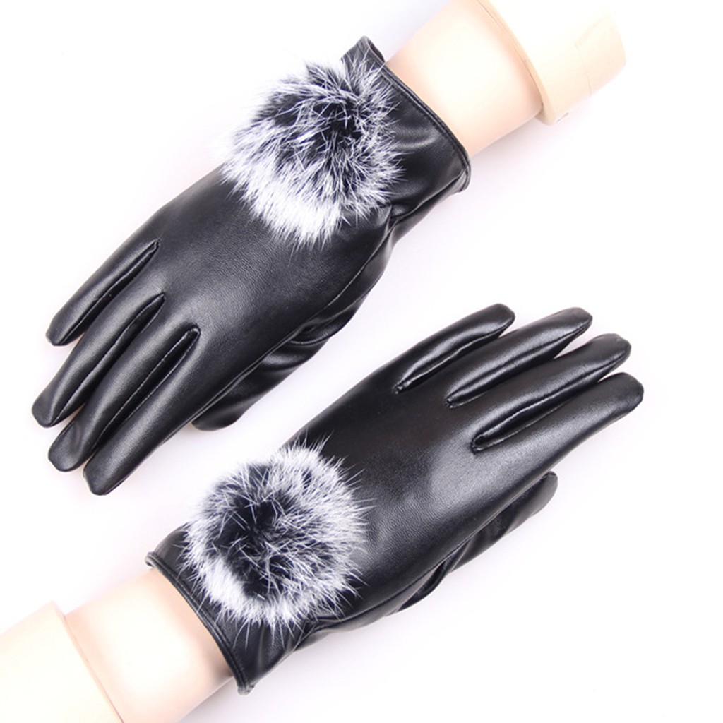 Găng tay da nữ bao tay da nữ cao cấp chống nước chống bong tróc giữ ấm mùa đông thiết kế hiện đại sang trọng