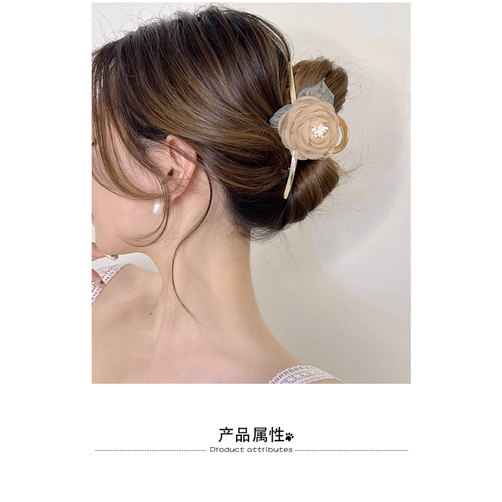 Kẹp Tóc Nữ Hình Hoa Hồng 2022 Sang Trọng