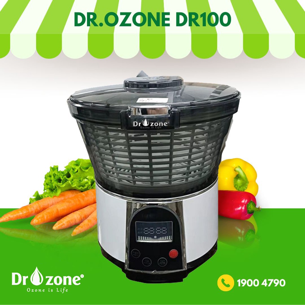 Máy rửa thực phẩm khử độc khử trùng đa năng Dr.Ozone DR100 với 7 chế độ làm sạch thông minh- Bảo hành chính hãng