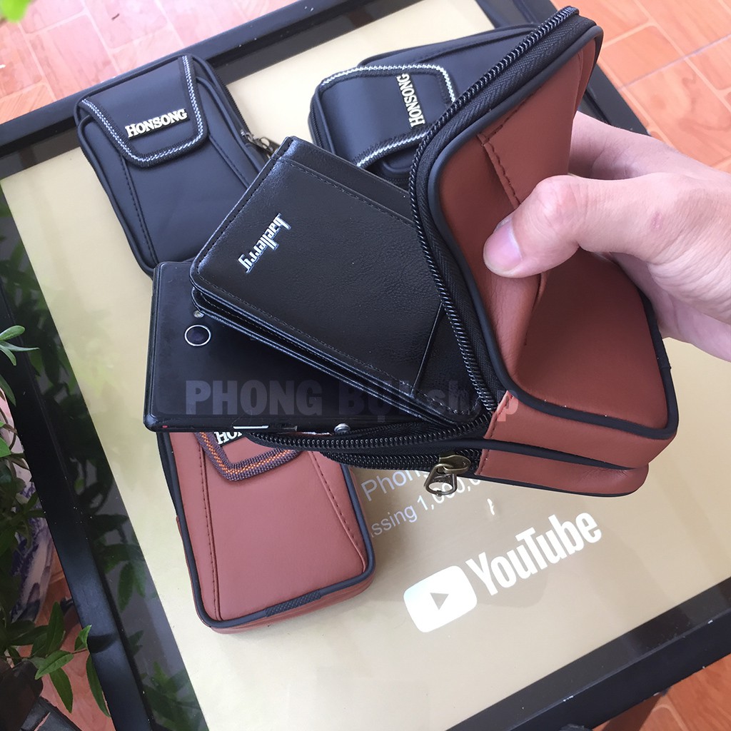 Túi Da Nam Đeo Hông Đeo Bụng Dáng Mini Tiện Lợi Đựng Điện Thoại Ví Nhỏ Gọn | BigBuy360 - bigbuy360.vn