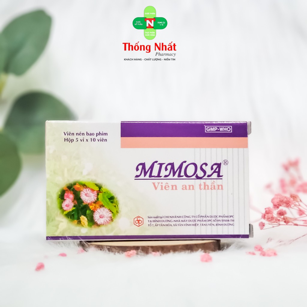 Mimosa Viên An Thần Thảo Dược Hỗ Trợ Giấc Ngủ Ngon Hộp 50 viên