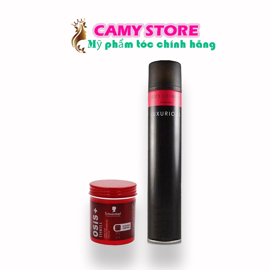 Combo gôm xịt luxury và sáp vuốt tóc nam osis+thrill tạo kiểu giữ nếp cho tóc